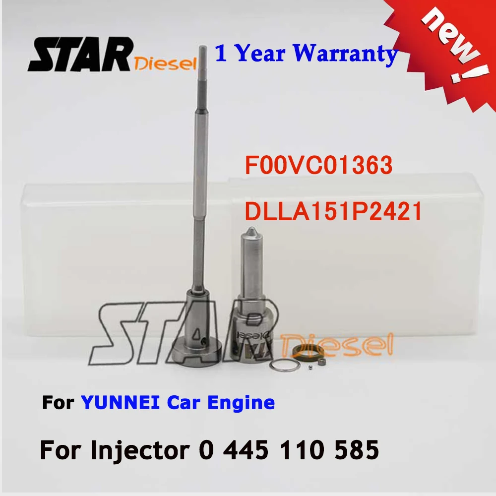 

STAR DIESEL 0 445 110 585 Fuel Injector Repair Kit Nozzle DLLA151P2421 Diesel Valve F00VC01363 For YUNNEI 0445110585
