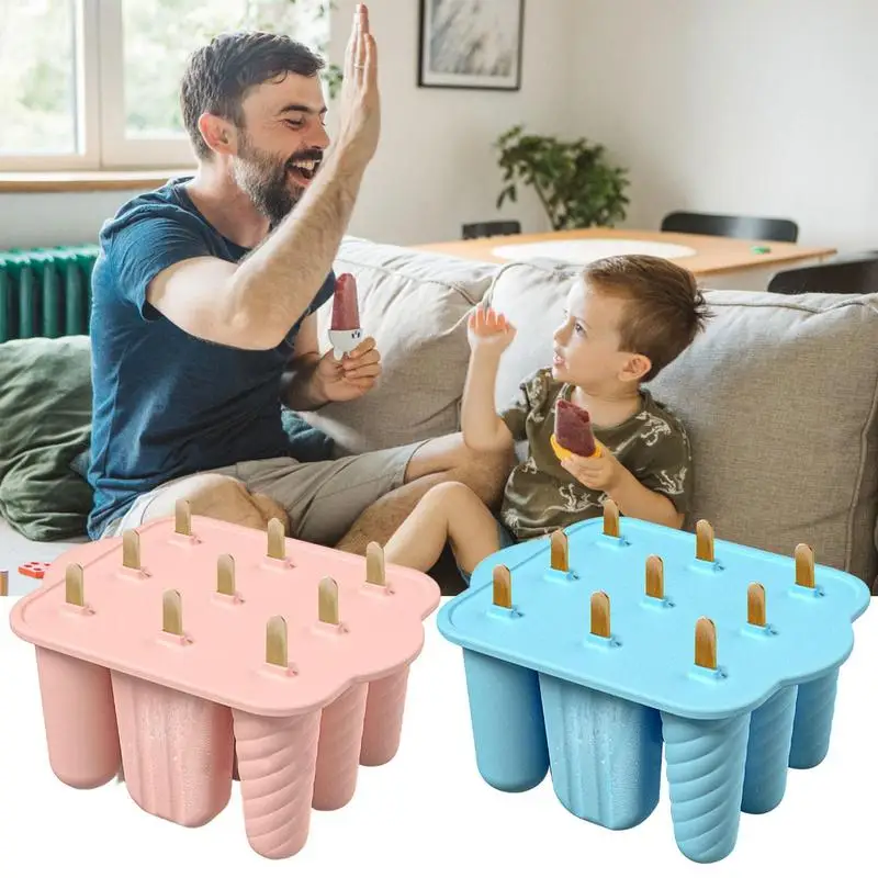 

Ice Cream Popsicle Mold DIY Chocolate Dessert Popsicle Moulds With Plastic Stick Reusable Homemade Ice Cube Maker Party Supplies
