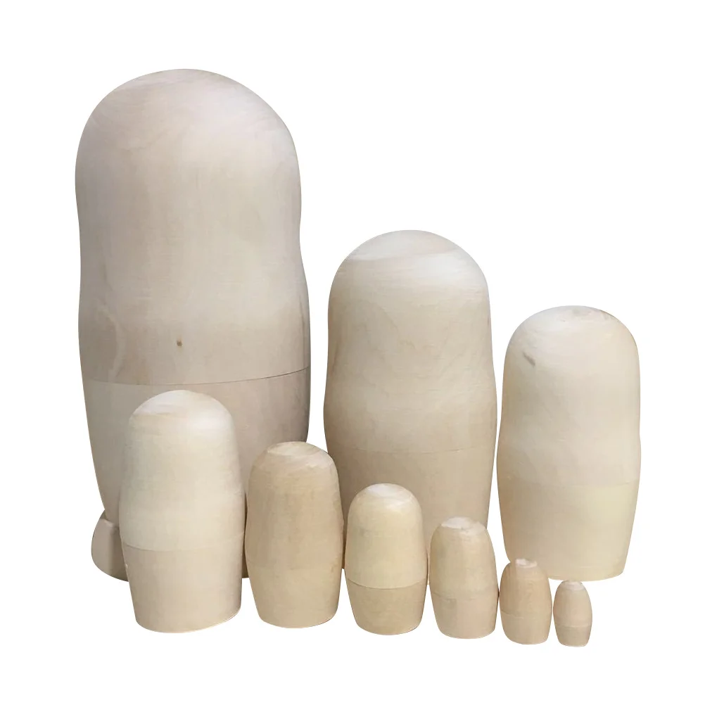 

1 Set Blank Nesting Dolls Blank Babushka Dolls Wooden Unpainted Stacking Dolls