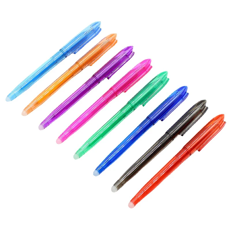 

8 Color Erasable Gel Pen Or Refill Rod 0.5mm Washable Handle Magic Erasable Pen Refills For School Writing Tools