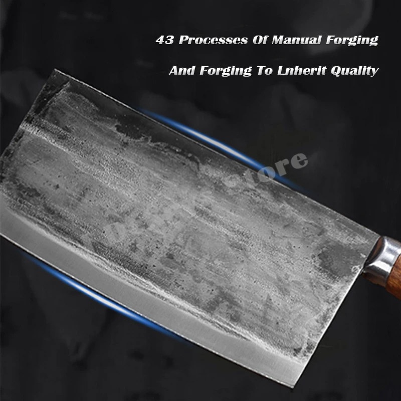 Профессиональные кухонные ножи-тесак ручная ковка 40cr13 стальные мясные ножи
