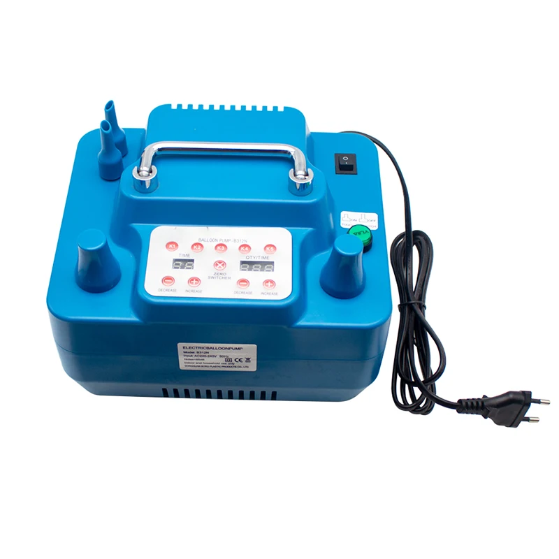 

800W Electric Balloon Pump With Timer Dual Holes Professional Inflator With Memory Function Foot Switch Inflatable Tool