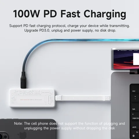 Hagibis M.2 NVMe SSD корпус  USB C 3.2 Gen2 для iPhone 16 15 Pro MacBook