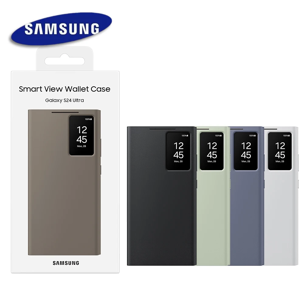 Оригинальный чехол для смартфона Samsung Galaxy S24 Ultra Smart View S24Ultra 5G S-View откидной слот