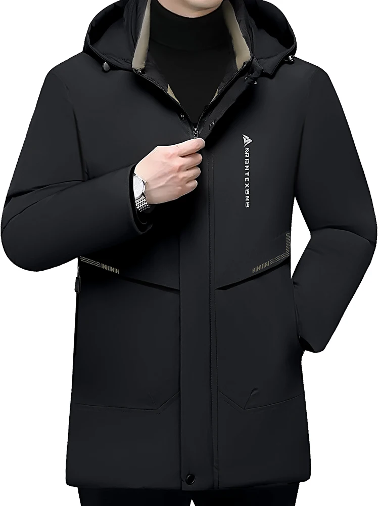 Woodpecker 2024 Winter New Cotton-Padded Coat Men's Cargo Windproof Warm Thickened Middle-Aged Daddy Clothes Top