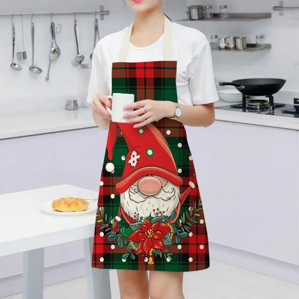 

Work Cooking Clothes Sleeveless Cartoon Santa Claus Baking Apron for Home