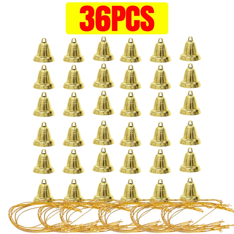 

Рождественские колокольчики пластиковые золотые 6 шт