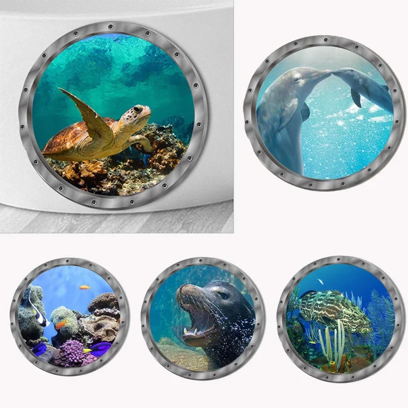 Цветные обои с морским миром морские черепахи уродливые рыбы дельфины рыба львы