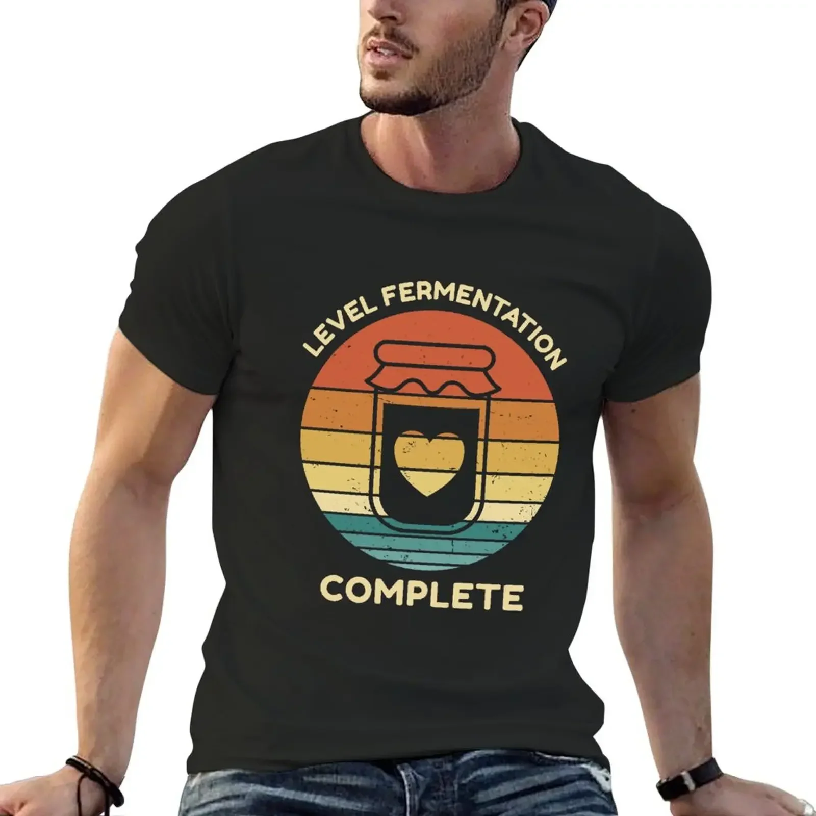 Kombucha Retro Sun Jar T-Shirt luxury designer new edition Blouse clothes mens tall t shirts