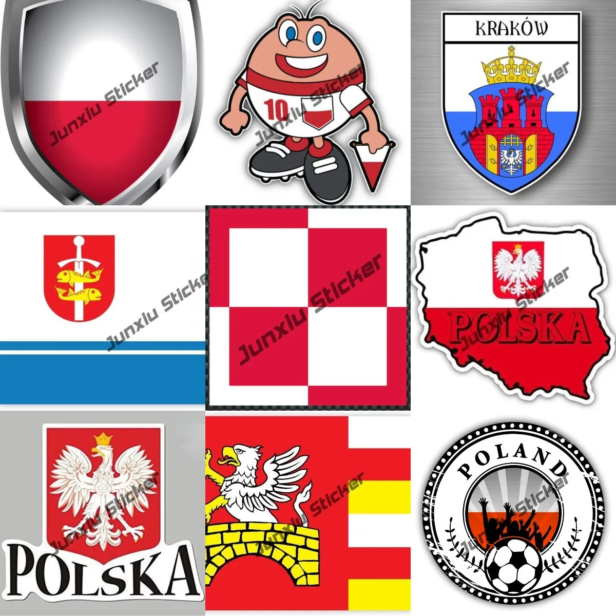 Польская наклейка Polska Pl, наклейка с изображением страны, польский штамп, футбольный спорт, наклейка, водонепроницаемая наклейка для автомобиля, внедорожника, окна багажника