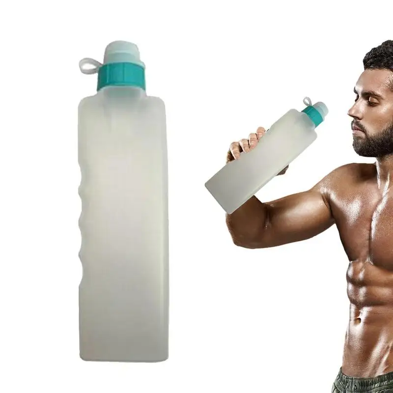 

Squeeze Sport Water Bottle 0.33Litre Leak Proof Hockey 330ml Wide Mouth Dust Cover Lid For Football Soccer Basketball Gym