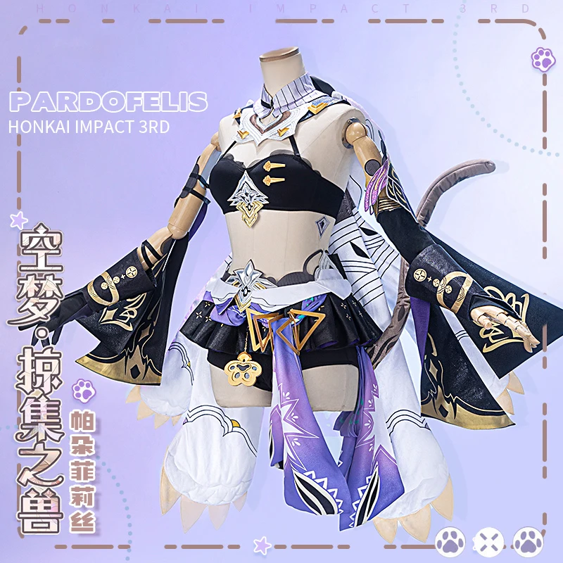 

COS-KiKi Anime Honkai Impact 3rd Pardofelis Game Suit Cosplay Costume Sexy Lovely Uniform Halloween Carnival Party Outfit Women
