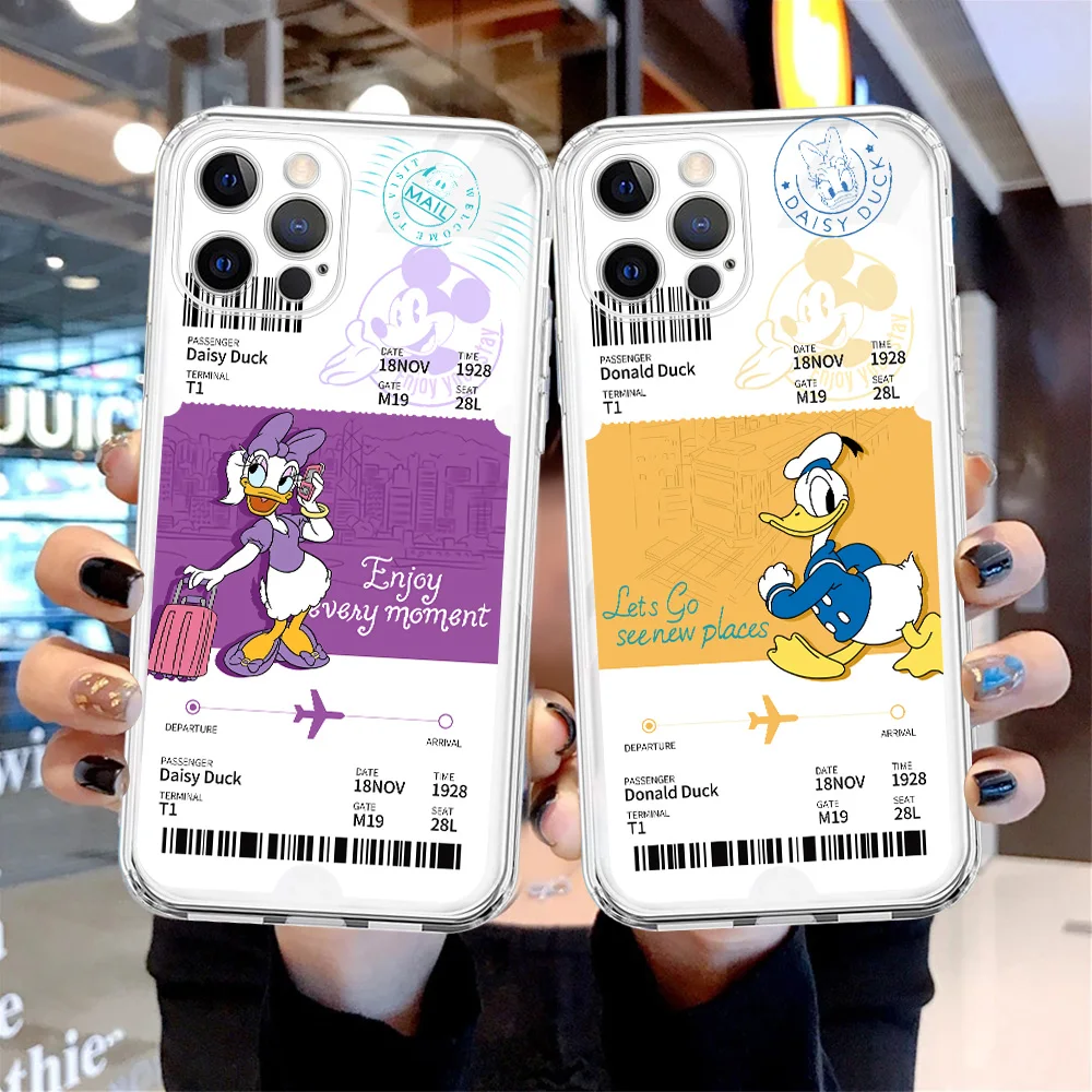 

Cute Donald Duck Clear Case For Apple iPhone 13 11 Pro 12 7 8 Plus SE 2022 XR X XS Max 6 6S Silicone Soft Phone Cover