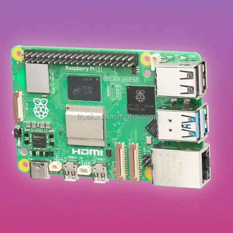 Raspberry Pi 5 5B 4 ГБ 8 LPDDR4X SDRAM Плата разработки Двухдиапазонный Wi-Fi BCM2712 2 ГГц 4-ядерный
