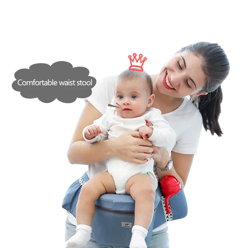 Advanced 4-in-1 Baby Carrier For Newborns and Older Babies 8-32 lbs Infant Waist Stool With Storage Bag Kangaroo Backpack