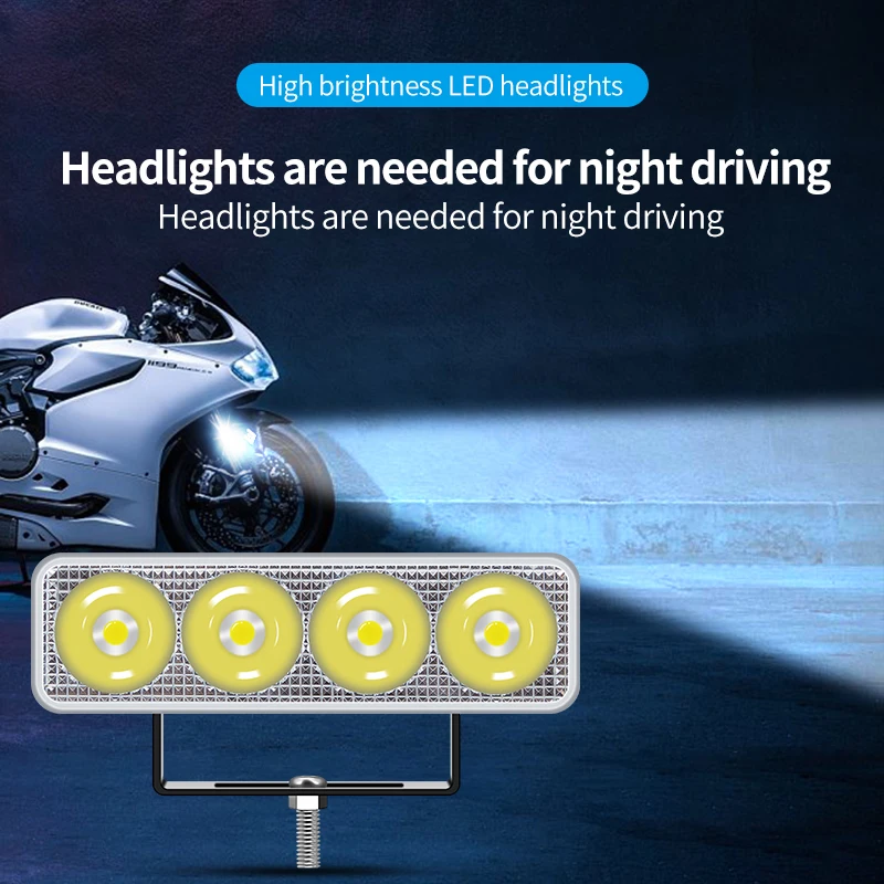 2 шт. Светодиодный прожектор для мотоцикла