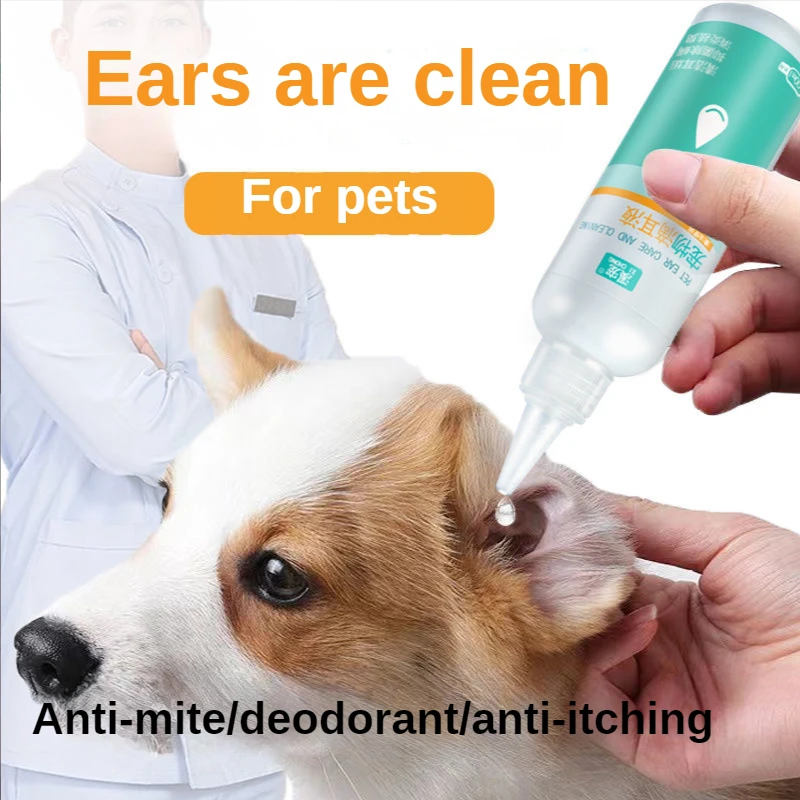 

50ML Ear Drops for Dogs Ear Mites for Cats Ear Drops for Dogs and Cats Ear Drops for Oil Ear Cleaning for Pets Pet Ear Cleaner