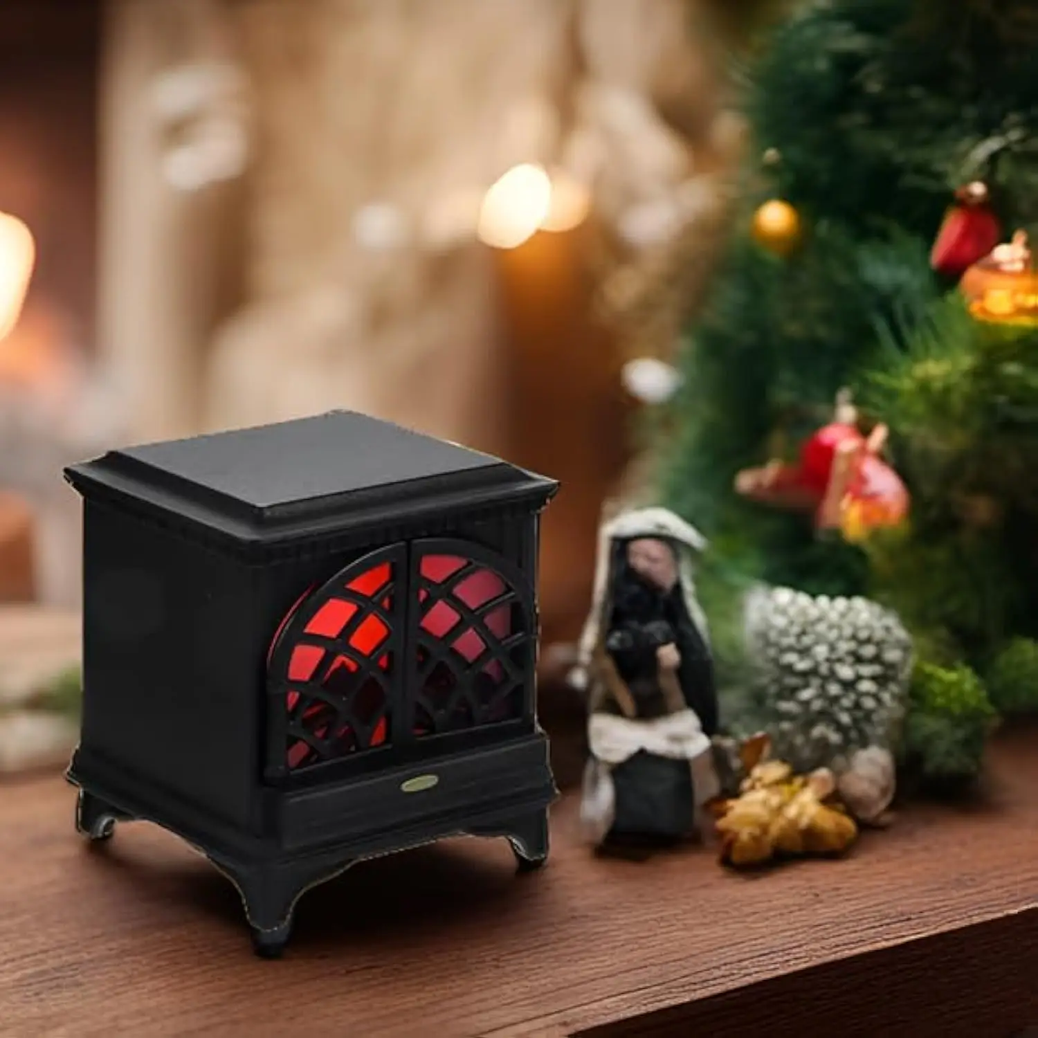 1:12 кукольный домик пластиковый камин украшение комнаты рождественские