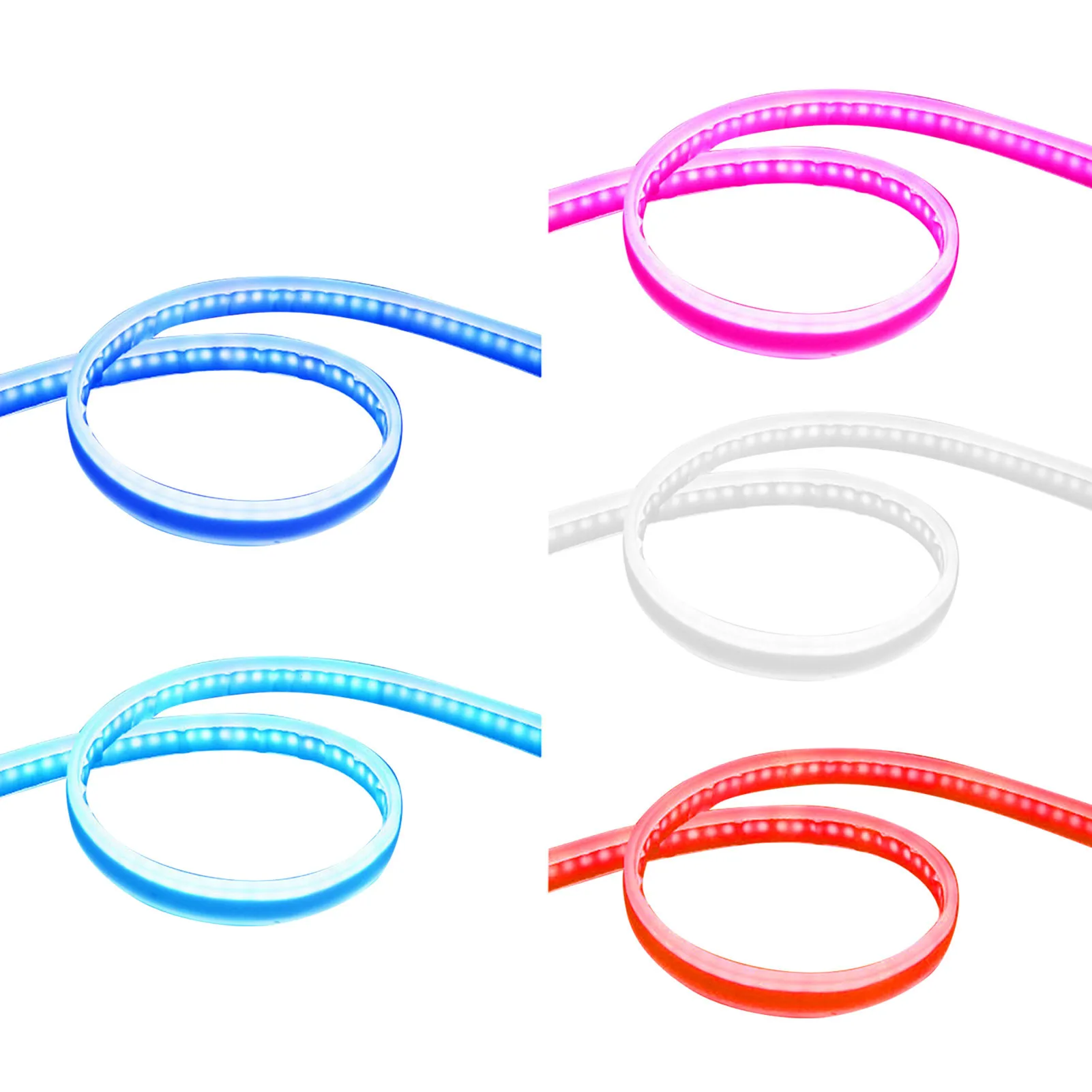 

Car DRL LED Light Strips 2Pcs Daytime Running Lights 10-12V Waterproof Flexible LED Strip 45cm/17.72in Flexible Car DRL LED Stri