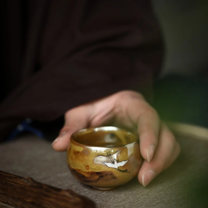 

Jingdezhen ручная работа глазурованная ручная роспись пастельный кран чашка бутик мастер чашка для дрова горящая чайная чашка чайный набор чайн...