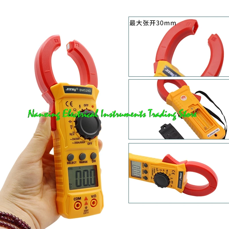 SZBJ BM528D/BM528F Цифровые клещи-мультиметр Ручной бесконтактный тестер тока