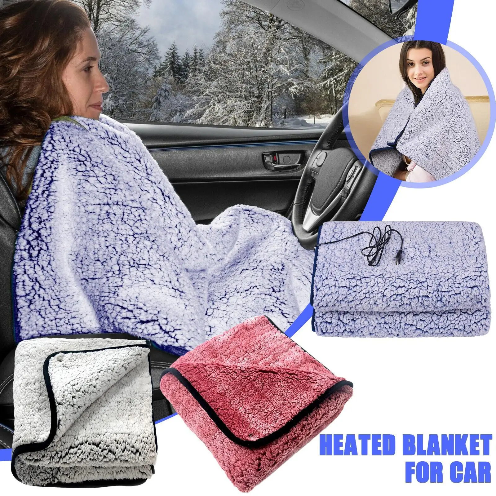 

Одеяло с подогревом 27,56*43,31 дюйма, мягкое электрическое USB-одеяло, машинная стирка, для дома, путешествий, офиса