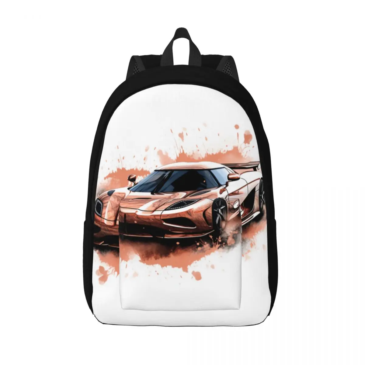 

Ultimate Sports Car Canvas Backpacks Hyper Artistic Ink Drawing Primary School Lightweight Backpack Basic Bags