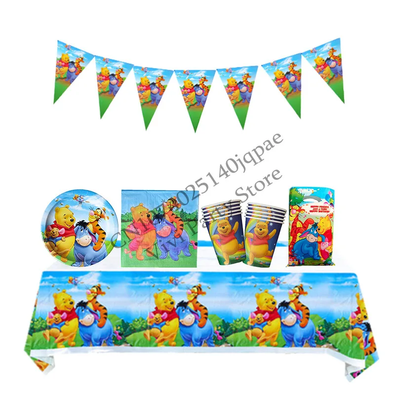 

Одноразовые бумажные тарелки с изображением медведя из Диснея