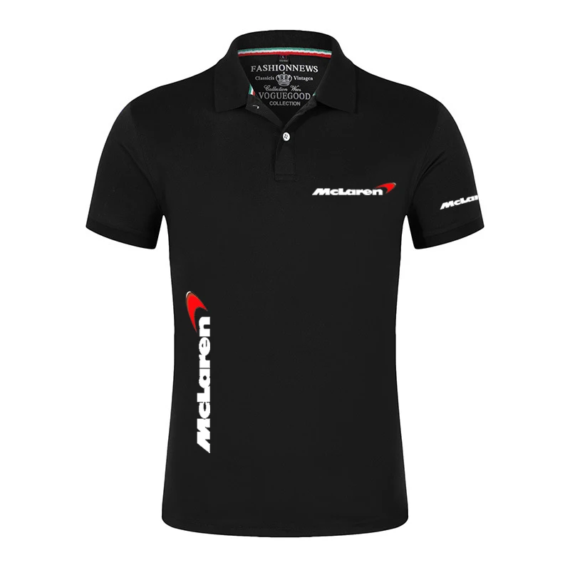 

Mclaren logotipo 2022 camisa polo clássico unisex verão ao ar livre personalizar t-shirts casual manga curta camiseta cor sólida