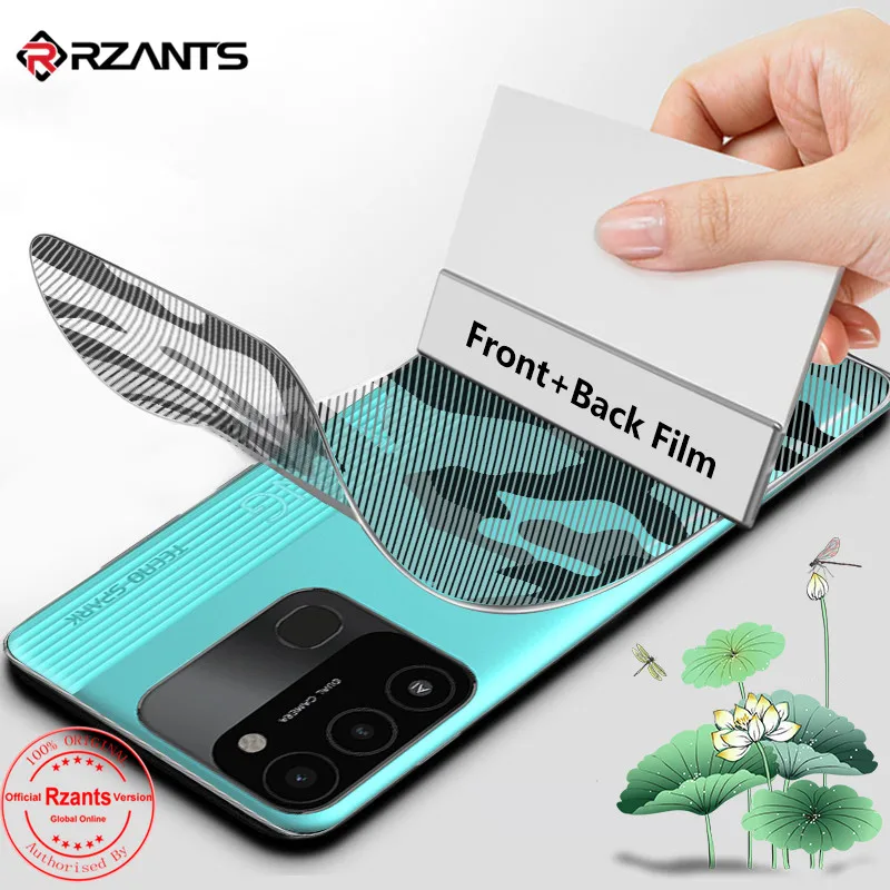 

Rzants Front Back Film For Tecno Spark 8C Screen Protector Full Cover Camouflage Soft Hydrogel Film