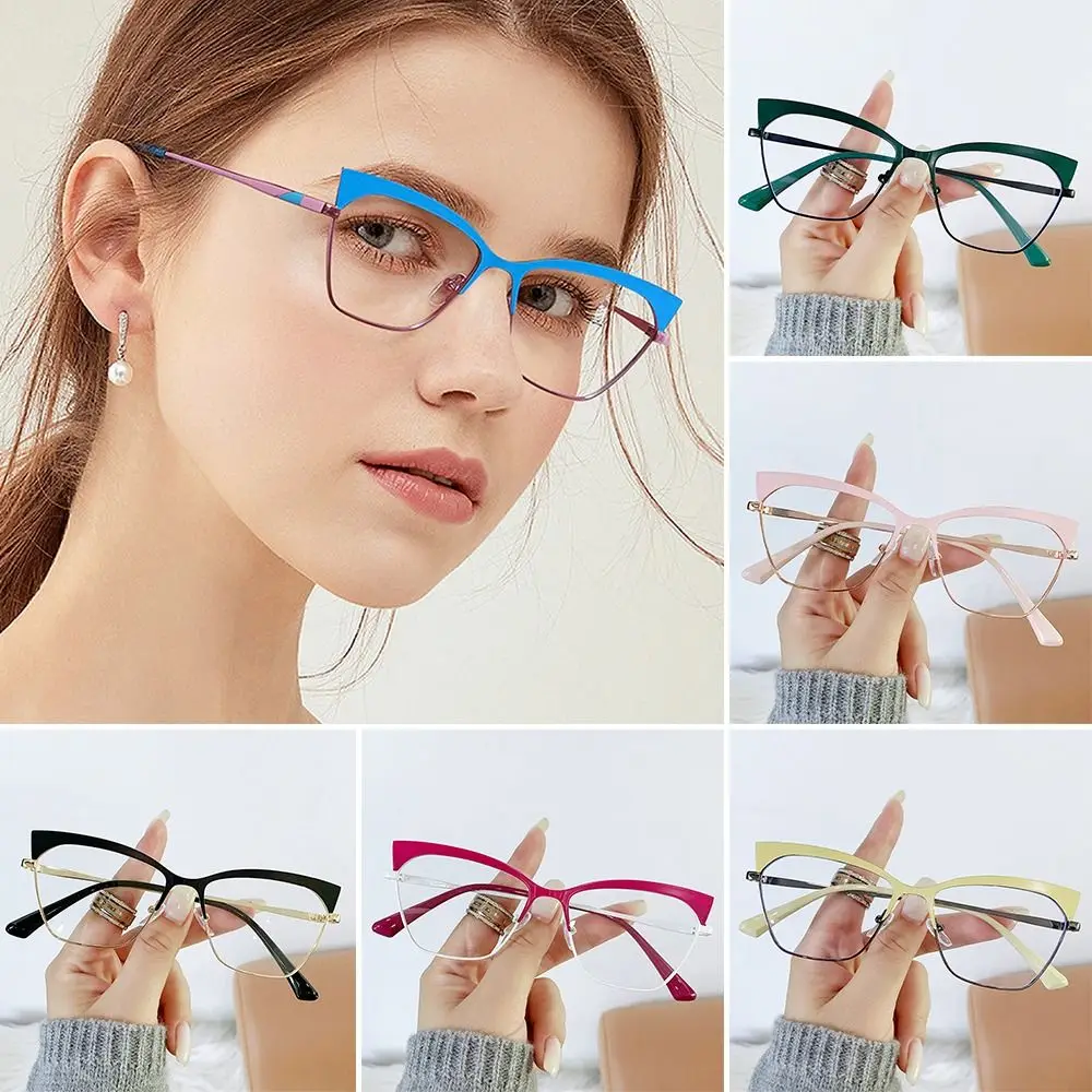

Blue Ray Blocking Anti-Blue Light Glasses Metal Eye Protection Square Eyeglasses Ultralight Optical Spectacle Eyeglass