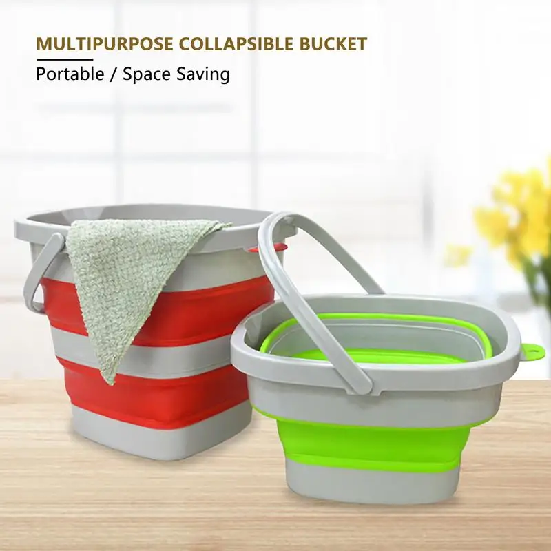 

Collapsible Bucket Collapsible Square Handy Bucket 10L Portable Cleaning Bucket With Handle Camping Supplies For Outdoor Camping