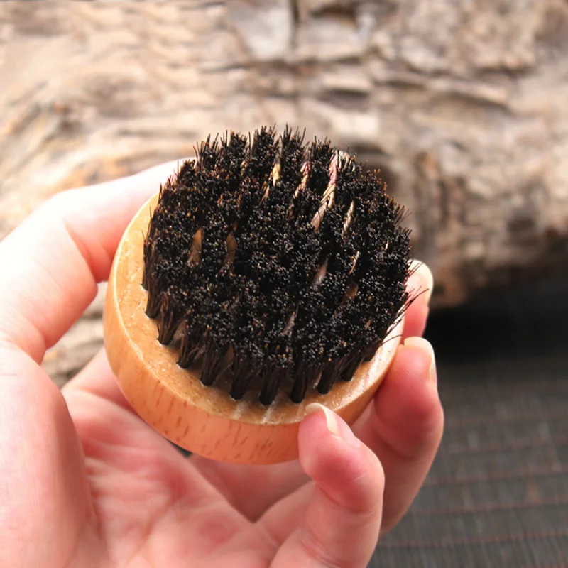 

1pc Mini Beard Brush Boar Bristles Mustache Natural Wood Comb Handmade Grooming Kit Men Beards Mustache Care Dropship