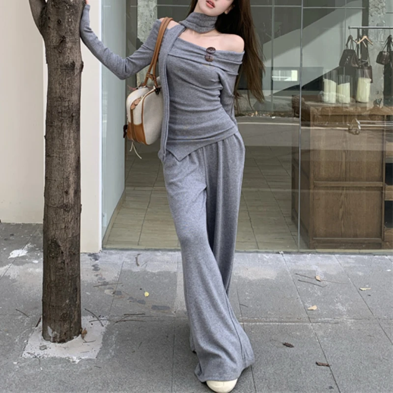 Новинка осени 2024 плиссированная сексуальная женская футболка с длинными