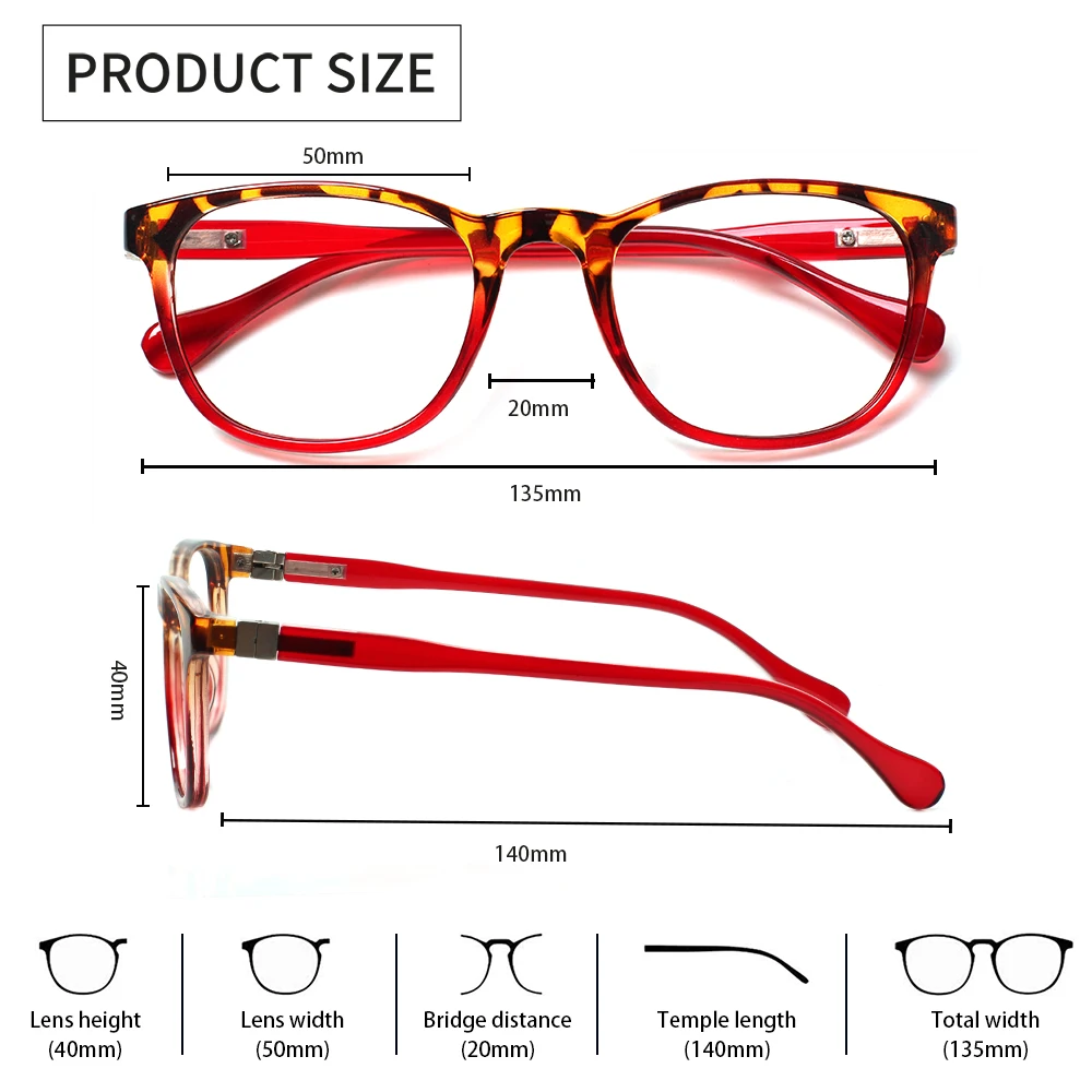 CLASAGA New Fashion Print Spring Hinge Men And Women Universal Reading Glasses Clear Office Decorative Eyewear Diopter+1.0+2.0