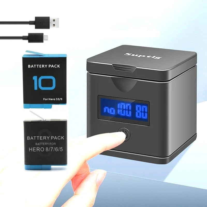 

Зарядное устройство с ЖК-экраном для GoPro Hero 5/6/7/8/9/10