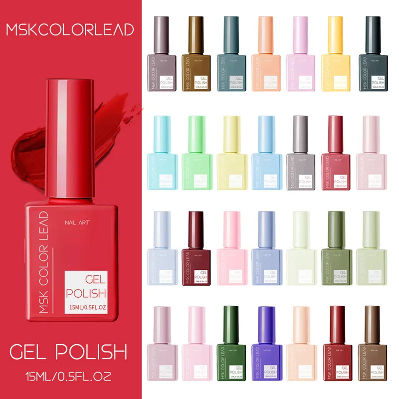 

15ml Gel Nail Polish Colorful Nail Gel Semi Permanent Solid Nail Gel Varnish Soak Off UV Gel For Base Top Coat Manicure Nail Art