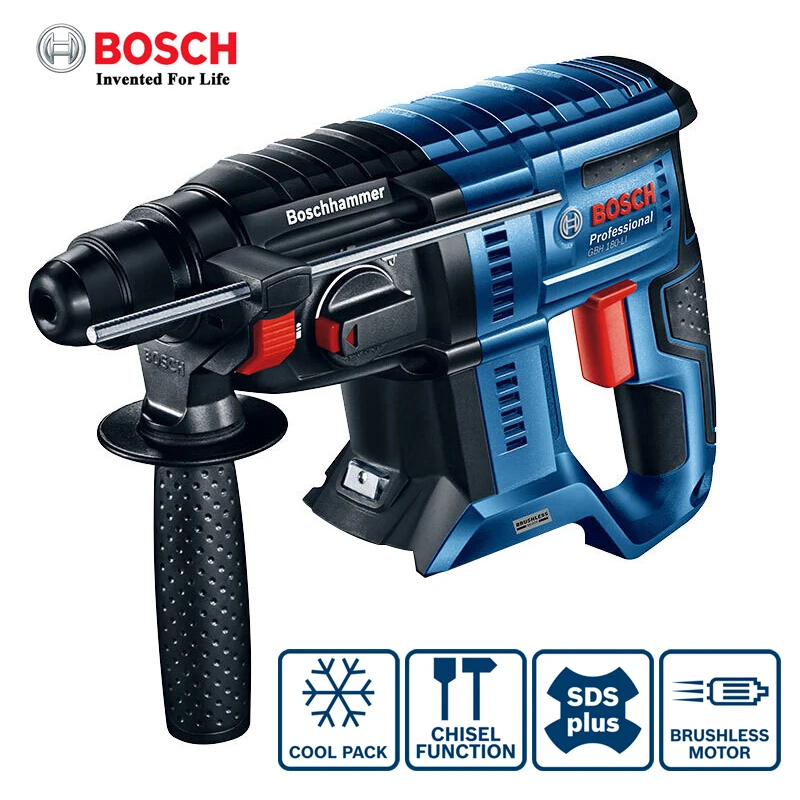 Bosch GBH180-LI Brushless Hammer Impact Drill Bare Tool Four Pit Lithium Battery Charging Hammer 18V Electric Drill Power Tools