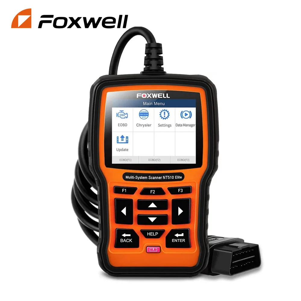 Сканер FOXWELL NT510 Elite OBD2 для всех систем, SAS DPF BRT, многонаправленный тестовый инструмент для диагностики автомобиля PK Thinkdiag