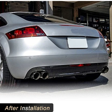 Задний бампер из углеродного волокна, диффузор, спойлер для Audi TT 8J, стандартный бампер 2008-2010, не для гонок в США, защита заднего диффузора