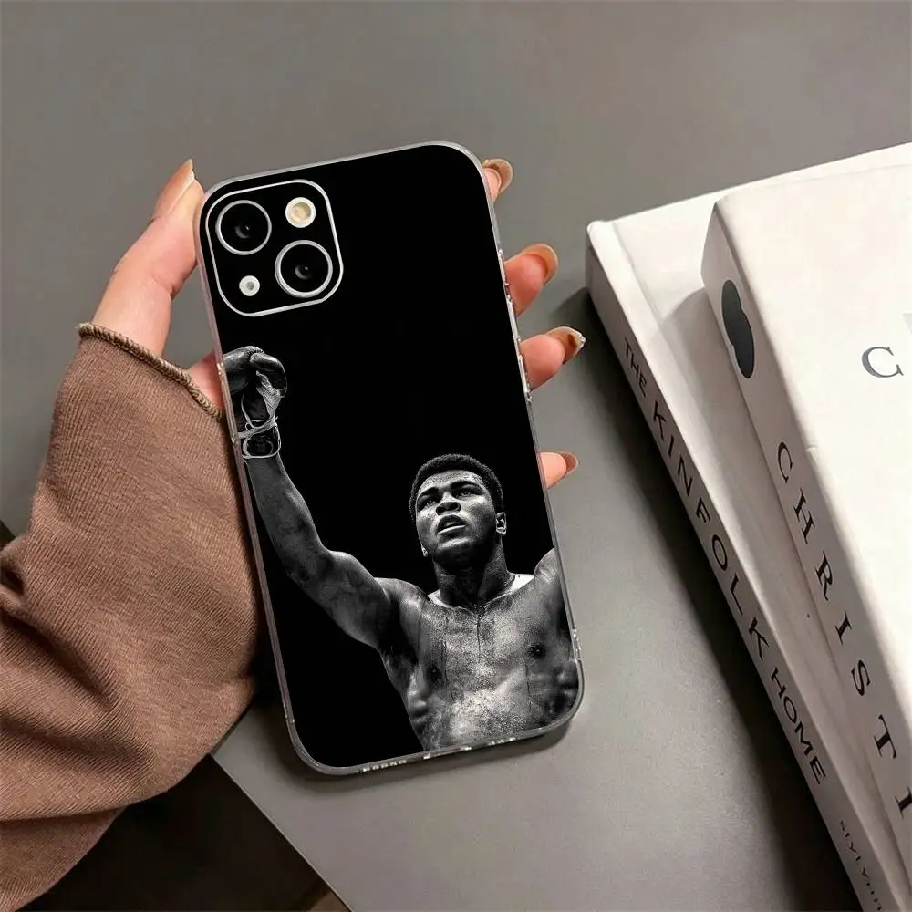Фото Чехол для телефона с изображением легенды бокса Мухаммада Али для iPhone 17, 16, 15, 14, 13, 12, 11 Plus, Pro Max, мягкий прозрачный чехол №4