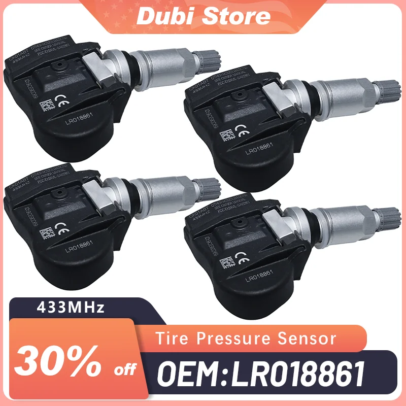 4 шт. LR018861 датчик давления в шинах 433 МГц для Land Rover LR2 LR3 LR4 Range Rover Sport для Jaguar XK XR855949 C2C41655
