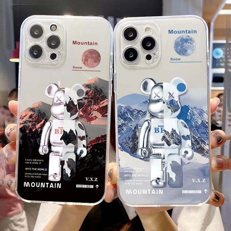 

Snow Mountain Bear Cases For iPhone 13 11 12 Pro Mini Max For 8 7 6s 6 Plus SE 2020 XR X XS Max TPU Clear Phone Funda Coque Capa