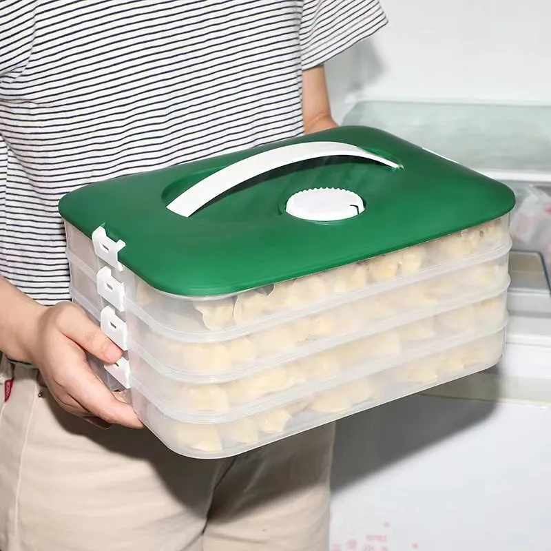 

Frozen Dumpling Storage Box Refrigerator Dumplings Organizer Bins Multi-layer Jiaozi Ravioli Dumpling Box Food Storage Container