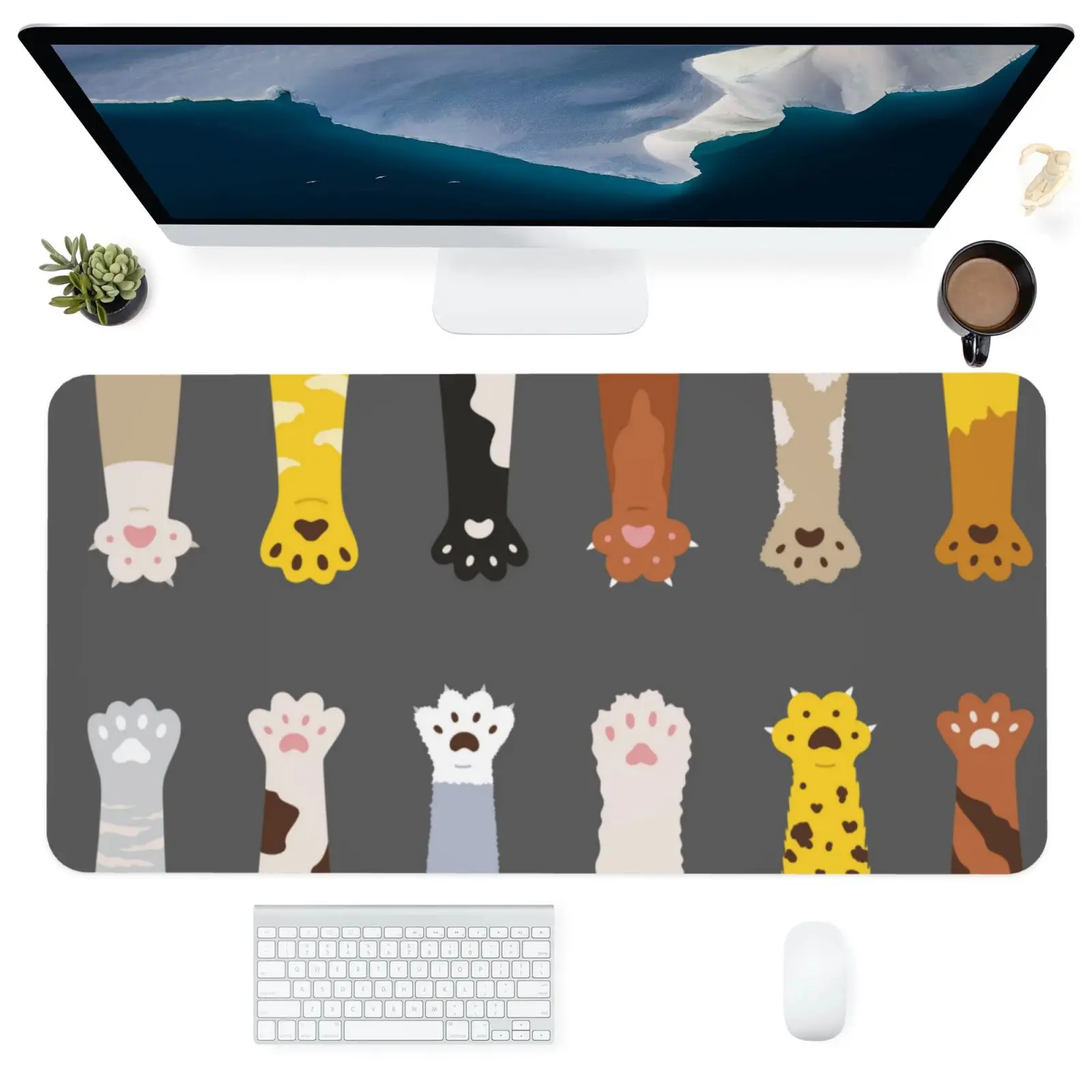 

Free Shipping Creative Keyboard Mat Gaming Desk Mats Cute Mouse Pad Small Fresh Style Deskpad Gaming for Office Home Computer