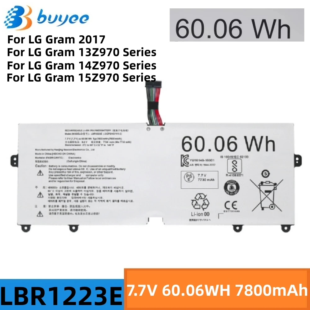 LBR1223E Аккумулятор для ноутбука LG Gram 13Z970 13Z975 14Z970 15Z970 15Z975 13Z970-A 14Z970-G 15Z970-G Series 7 В 60 06