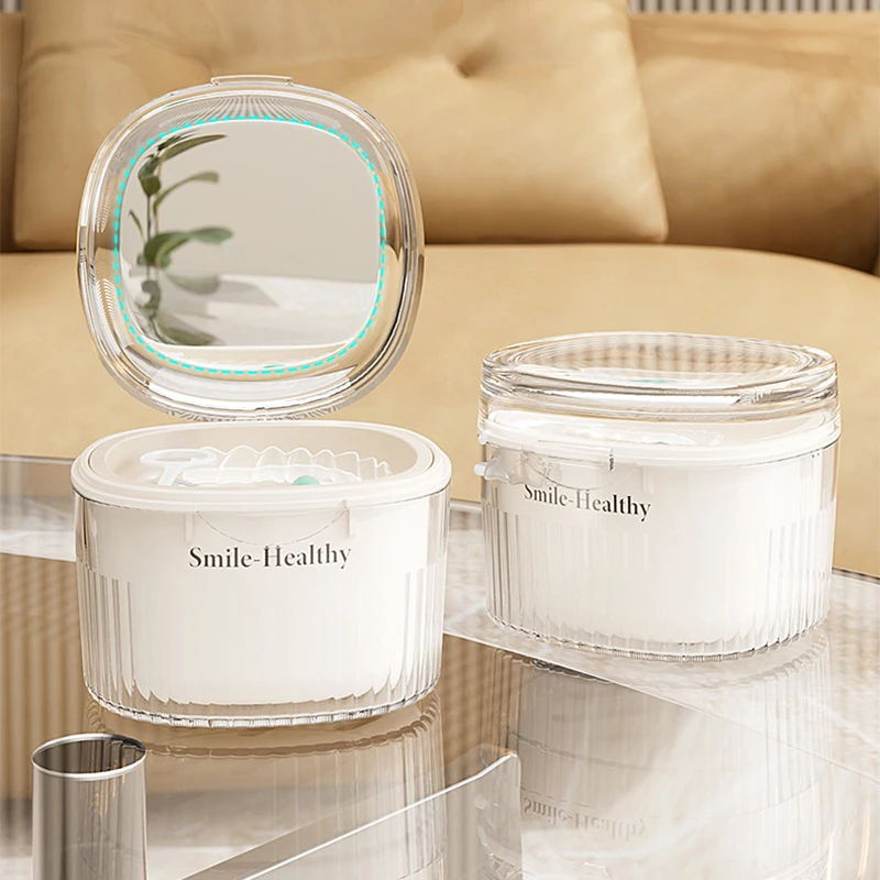 Для хранения протеза Box Портативный зуб для замачивания небольшой и портативный