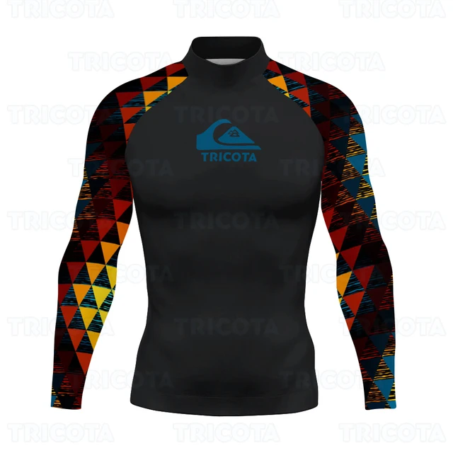 

Surfing Shirt Long Sleeve Lycra For Men Swimming T-shirt Swimsuit Beach UV Protection Rash Guard Diving Rashguard Swimwear Suits