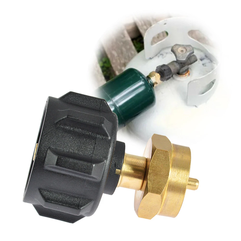 

Brass Propane Refill Adapter Cylinder Tank Coupler Heater Camping Cooking BBQ Outdoor Camping QCC Gas Cylinder Inflation Connect