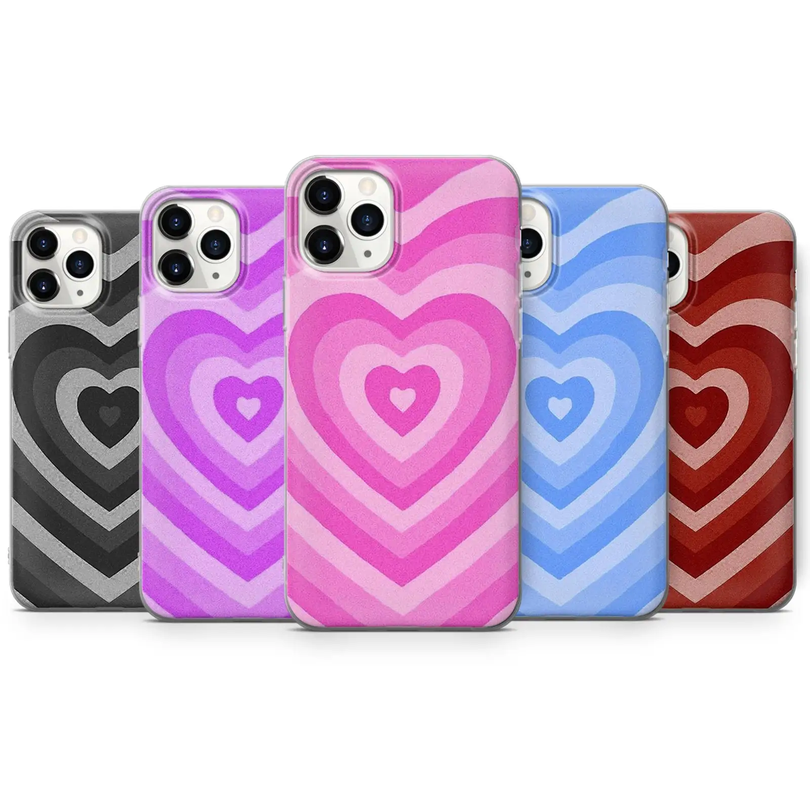 

Hearts Phone Case For Redmi Note 11 10 9 8 Pro 10T 9s 8T 7 5 Transparent Clear Case